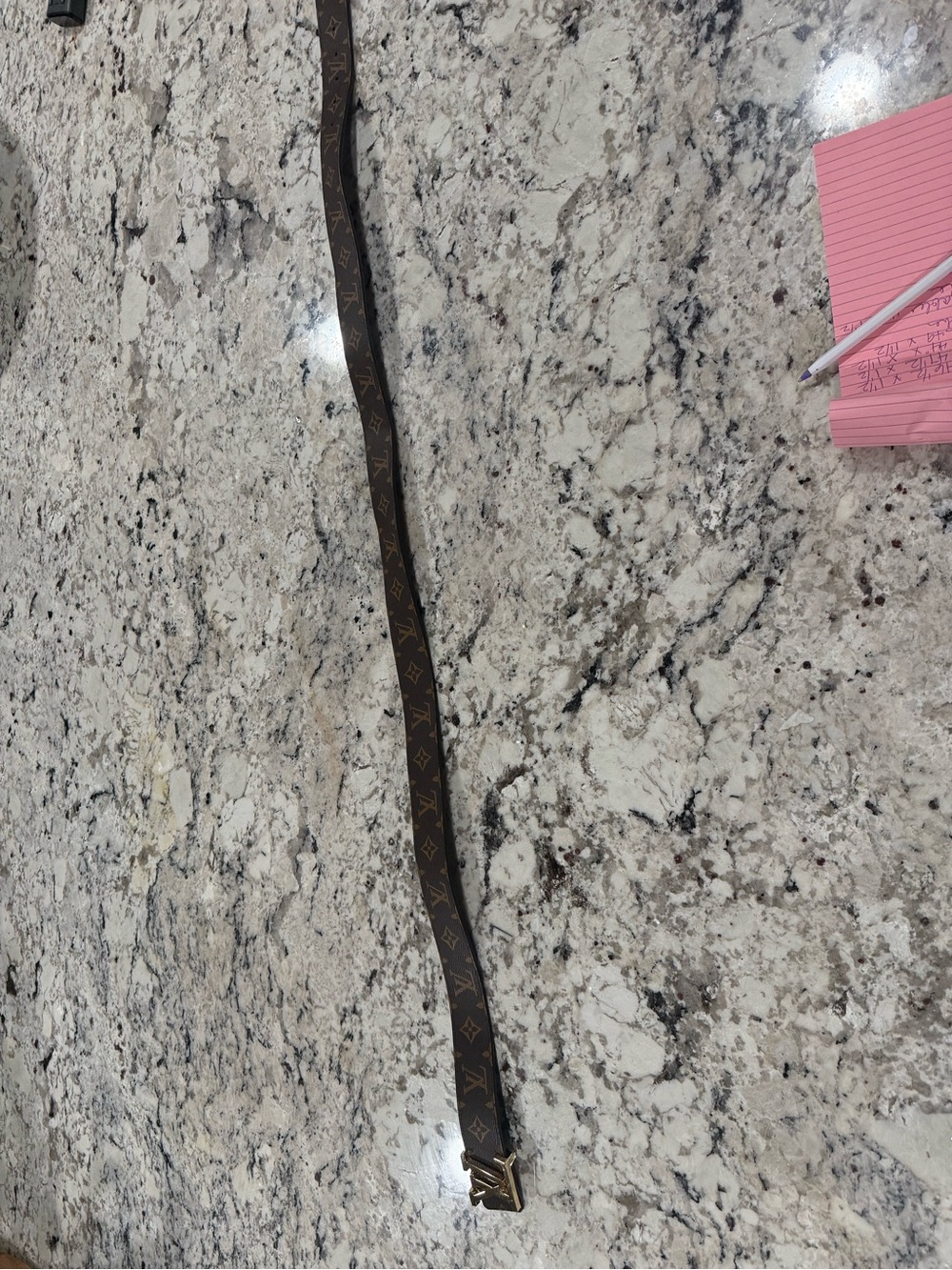 Monogram Belt with Gold LV Buckle - Brown - Picture 3 of 4